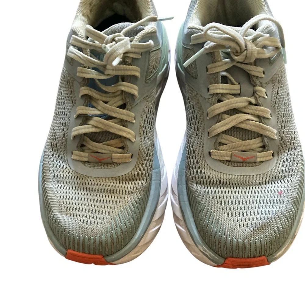 Hoka One One Bondi 7 Blue Fog Running Athletic Shoes Women’s Size 5 D Wide - Picture 4 of 7